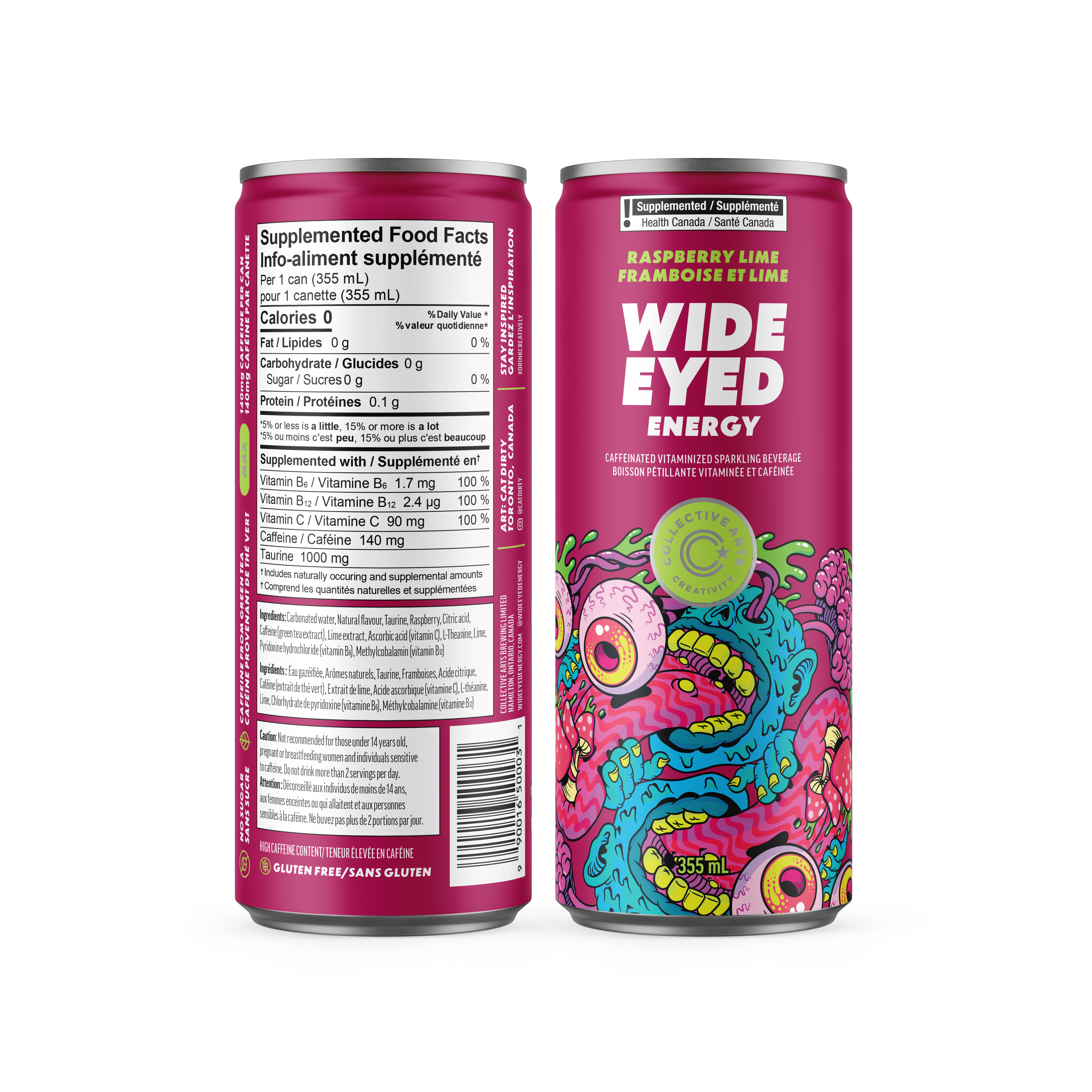 Wide Eyed - Raspberry Lime (140 mg)